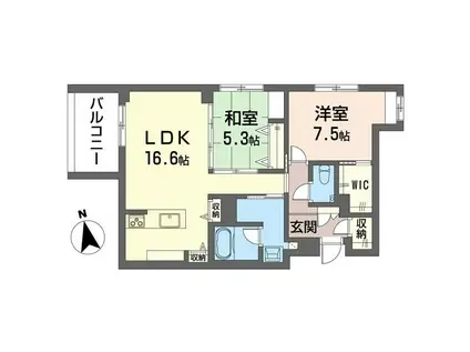 シエル モンティ(2LDK/2階)の間取り写真