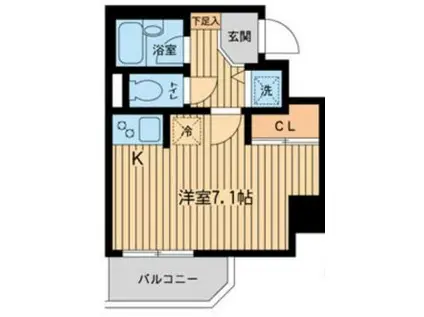 ジョイシティ住吉II(ワンルーム/3階)の間取り写真