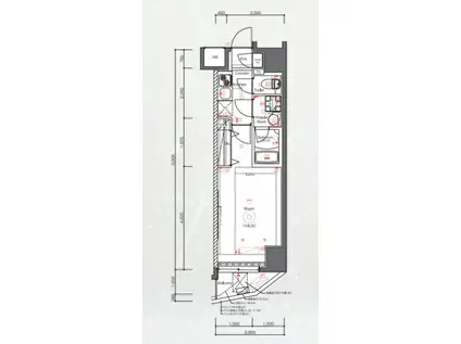 SYNEX PREMIER ASAKUSABASHI(1K/4階)の間取り写真