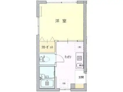 エスペランサルビー(1K/1階)の間取り写真