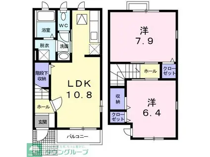 リバーサイドヴィラ(2LDK/1階)の間取り写真
