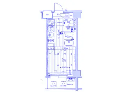 メイクス武蔵小杉II(1K/6階)の間取り写真