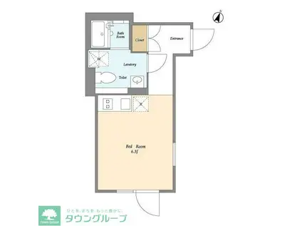 EXAM西小山(ワンルーム/1階)の間取り写真