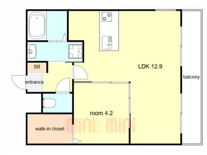 樋之池町PJ(1LDK/3階)の間取り写真