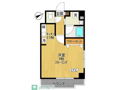 YTR WINDワイティーアールウィンド(1K/3階)の間取り写真