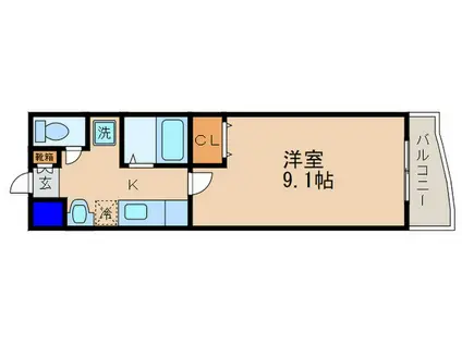 LUMIERE(1K/2階)の間取り写真