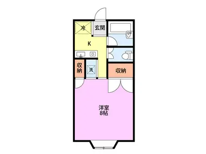 CASA LA GAUCHE(ワンルーム/2階)の間取り写真