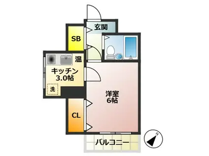 メゾンツカモト(1K/5階)の間取り写真