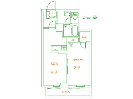GRAN MERVEILLE藤沢(1LDK/1階)の間取り写真