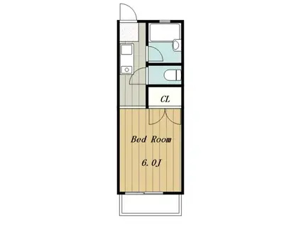 コーポPB7(1K/1階)の間取り写真