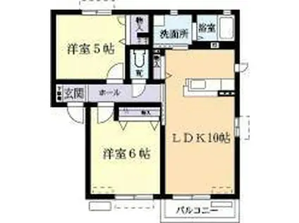 アーバンクレストL(2LDK/1階)の間取り写真