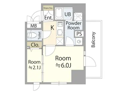 エスリード上前津セレーノ(2K/9階)の間取り写真