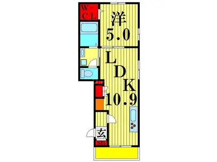 コンフィデンスコート(1LDK/3階)の間取り写真