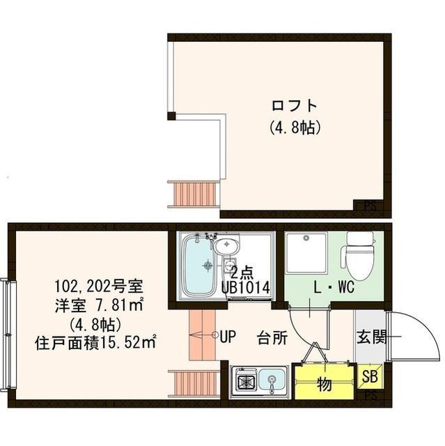 ファーストハイム(1K/1階)の間取り写真