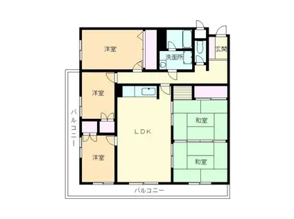 ロイヤルマンション 第2小郡(5LDK/5階)の間取り写真