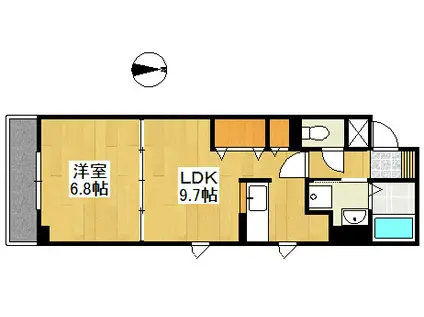 ボナール(1LDK/10階)の間取り写真