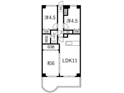 エクセランス大久保I(3LDK/7階)の間取り写真