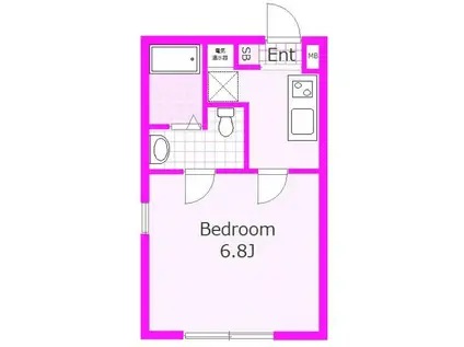 マリーナヨコハマベイサイド(1K/5階)の間取り写真