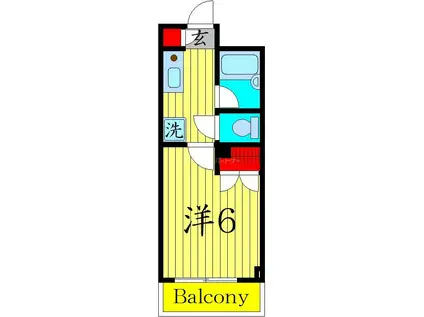QUEENGARDEN(1K/2階)の間取り写真