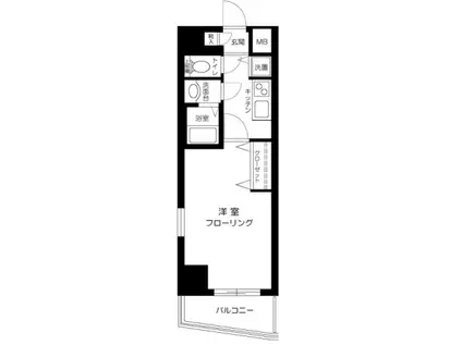 メゾン・ド・ヴィレ高輪(1K/8階)の間取り写真