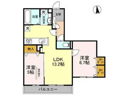 CASA FILANTE VOL.II(2LDK/3階)の間取り写真