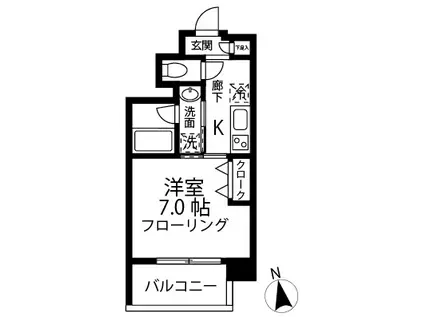 ヴィラ・セッコ(1K/2階)の間取り写真