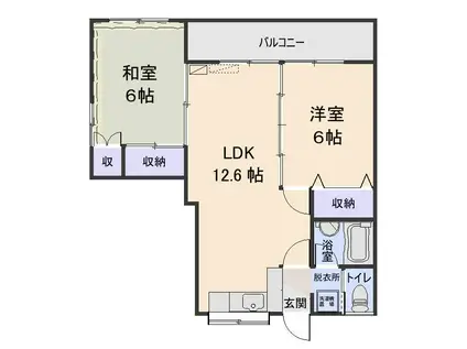 オトナオビル(2LDK/2階)の間取り写真