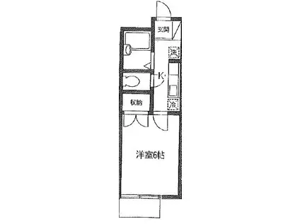 金坂コーポ(1K/1階)の間取り写真