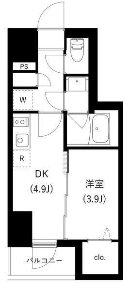 WHARF駒込(1DK/5階)の間取り写真