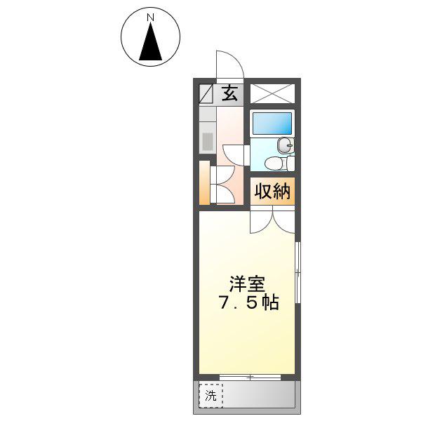 日昌ビル(1K/2階)の間取り写真