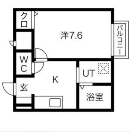 セジュール大山崎 2F(1K/2階)の間取り写真