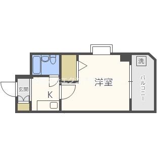 アーバンコート住吉(1K/8階)の間取り写真