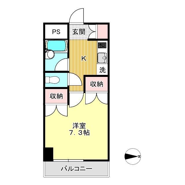 第2渡辺ビル(1K/2階)の間取り写真
