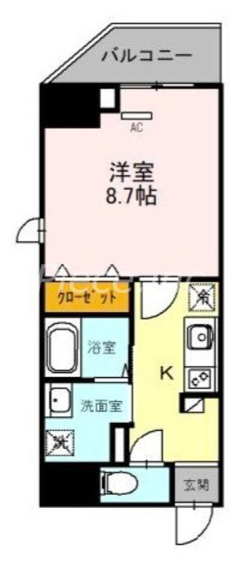 GRANPINO内淡路(1K/10階)の間取り写真