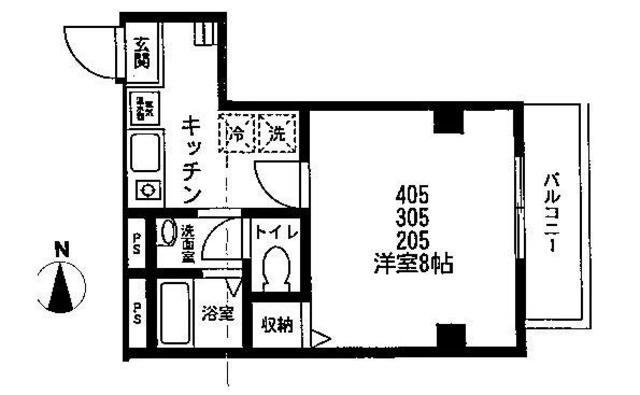 Y′S FLAT入谷 ワイズフラット入谷(1K/3階)の間取り写真