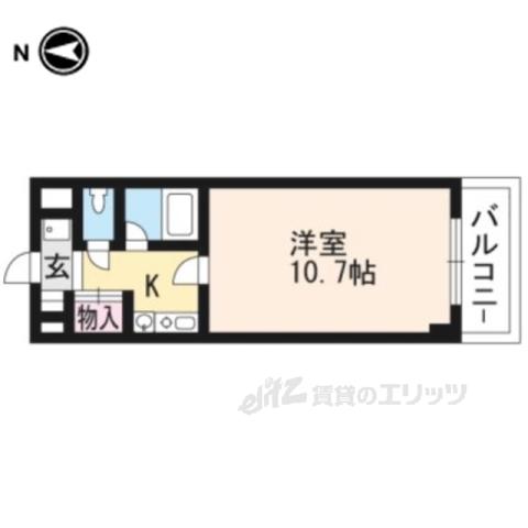 FELICE大橋(1K/7階)の間取り写真
