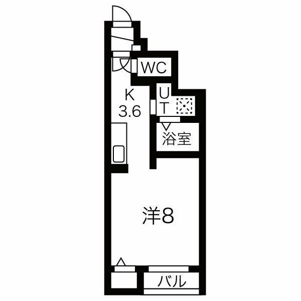 モカハウス(ワンルーム/1階)の間取り写真