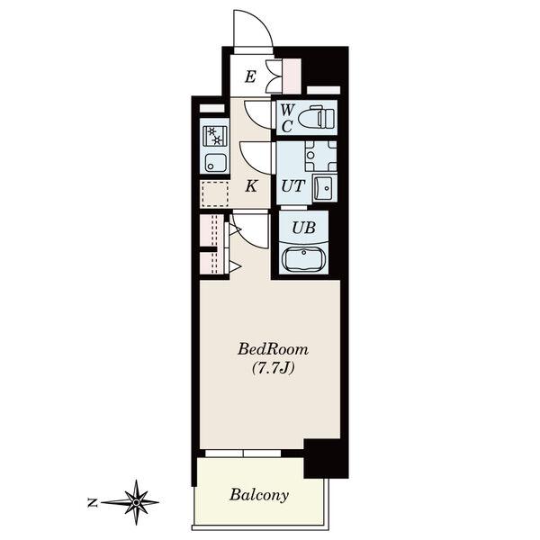 S-RESIDENCE堀田BEAUTE(1K/7階)の間取り写真