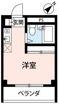 マンションタキク(ワンルーム/4階)の間取り写真