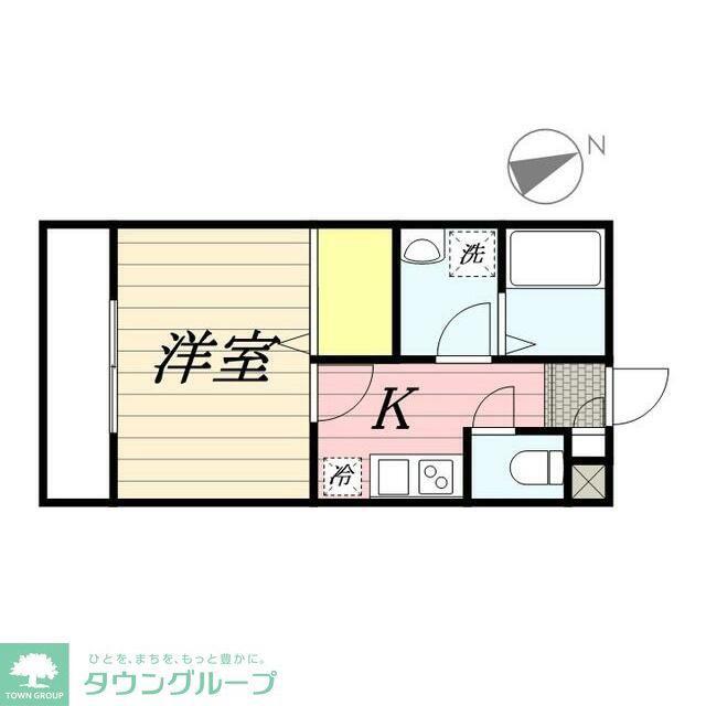 ミレーニア(1K/1階)の間取り写真