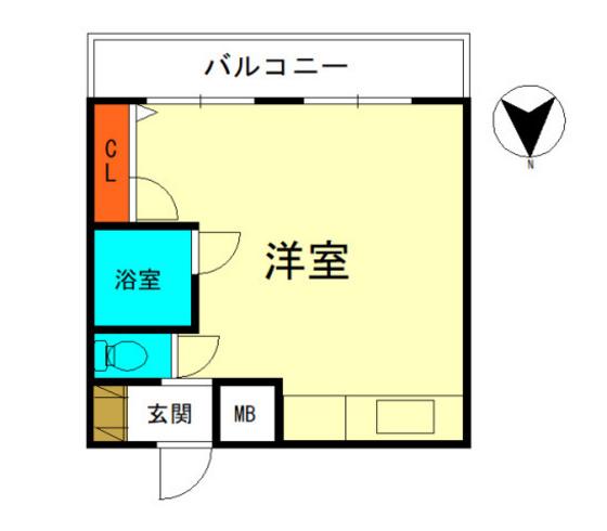 サンピアシャネル(ワンルーム/7階)の間取り写真