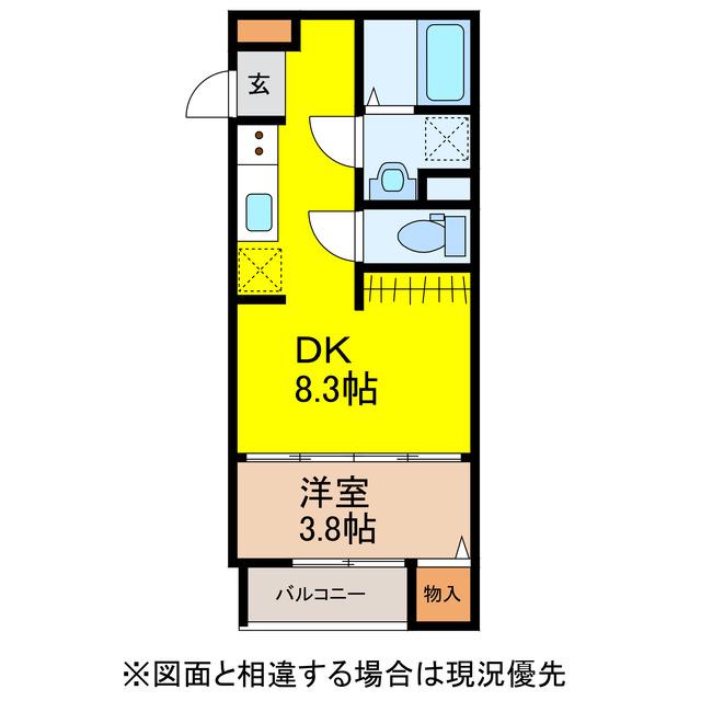 MAISON YUKIRA(1DK/1階)の間取り写真