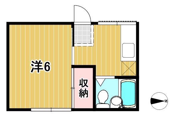 プチロワイヤル(1K/2階)の間取り写真