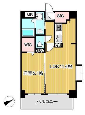 YSマンション弐番館(1LDK/2階)の間取り写真