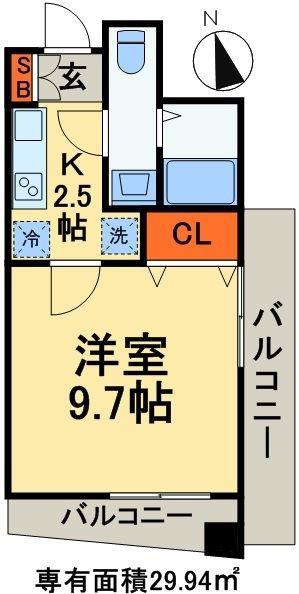 エルフラット鶯谷(1K/5階)の間取り写真