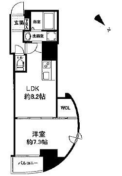 セレニテ神戸元町クレア(1LDK/3階)の間取り写真
