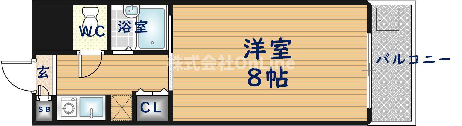 アベニューリップル長田I(1K/2階)の間取り写真