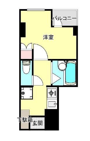 ヴェルト新宿落合(1K/3階)の間取り写真