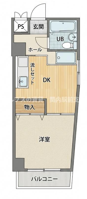 セフティ吉野町(1K/4階)の間取り写真