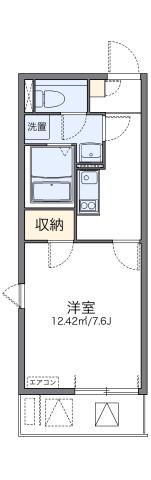 レオネクストNAKAJYU(1K/2階)の間取り写真